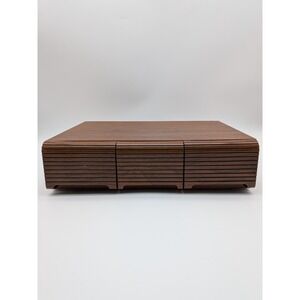 Vintage 3 Drawer Cabinet Cassette Tape Holder Faux Wood Holds 36 Made in Taiwan